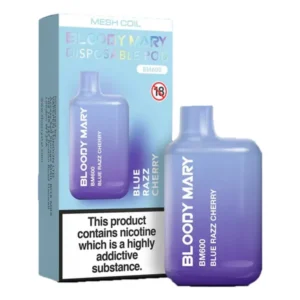 bloody mary vape bm600 disposable blue razz cherry