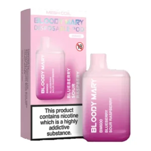 bloody mary vape bm600 disposable blueberry sour raspberry