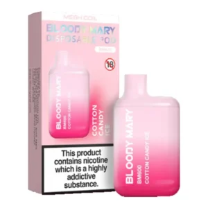 bloody mary vape bm600 disposable cotton candy ice